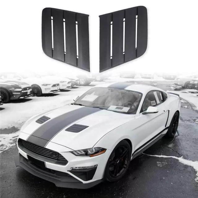 2PCS LH+ RH Hood Vent Heat Extractors Cover For Mustang GT & Ecoboost 2018-2021