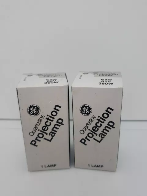New! LOT OF 2 - EYB 82V 360W GE Quartzline Overhead Projector Lamp Bulb