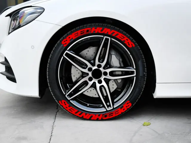 Permanent Tire Lettering RED SPEED HUNTERS Tire Decals Tire Letters 1.00" 8pcs