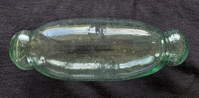 Vintage Japanese Glass Ball Rolling Pin Fishing Float 7"