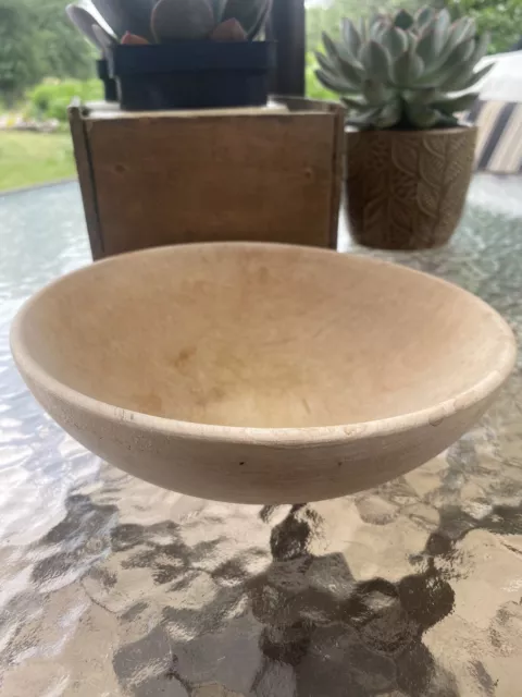 Vintage 8” PARRISH Finest Quality Chicago Wood Dough Bowl Farmhouse Rustic. NICE