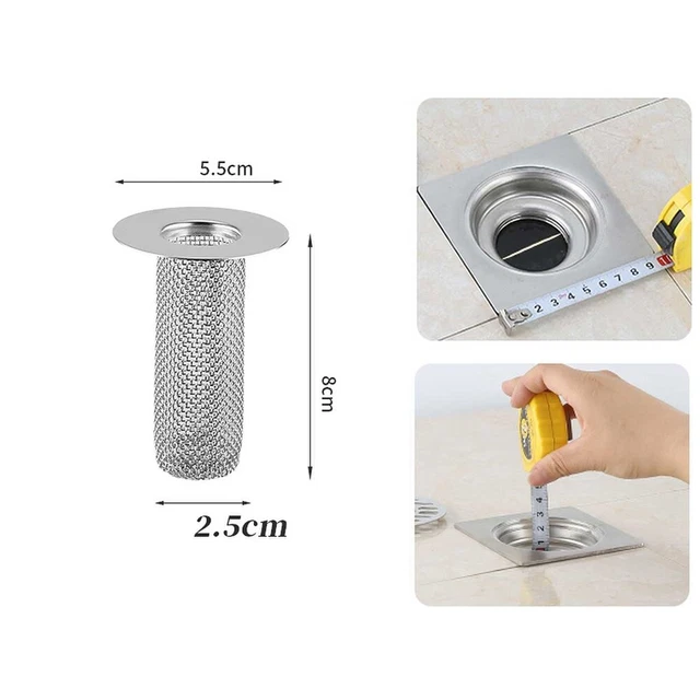 Plaque Filtrante Carrée En Acier Inoxydable – 2 Tailles (28,8x26 Cm & 26,8x24 Cm) – Pour Évier Cuisine, Salle De Bain