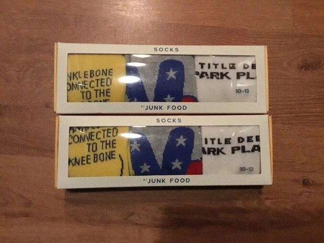 Hasbro Board Game Adult Socks NIB by Junk Food - 2 pack X 3 Monopoly Operation