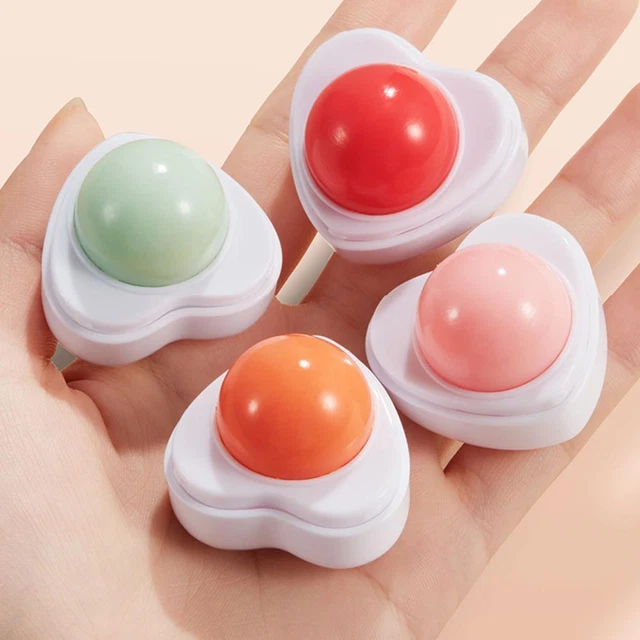 Fresh Fruits Moisturizing Lip Balm Heart Shape Strawberry Lip Repair Peach O5S4