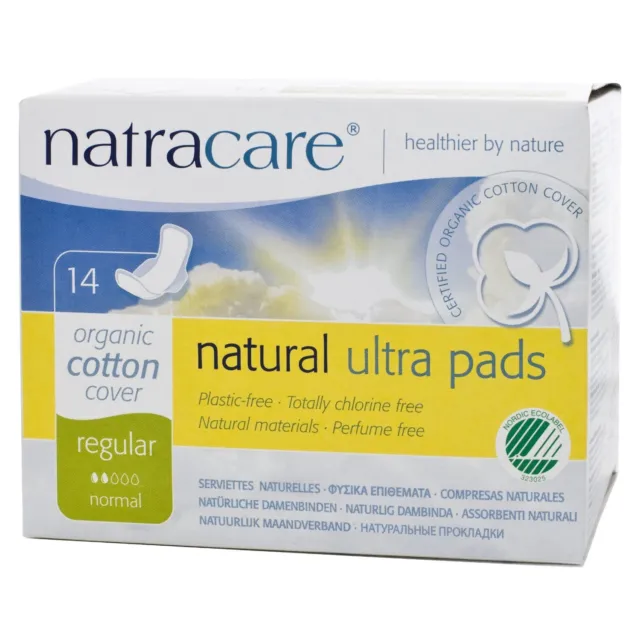 Natracare natürliche Bio-Baumwolle Ultra Pads mit Flügeln für Frauen, normal, x14x2