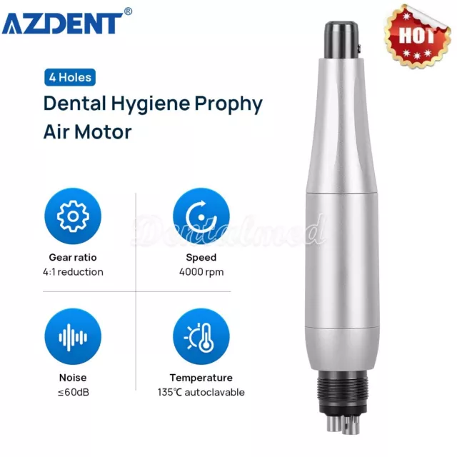 NSK Dental Hygiene Prophy Handpiece Air Motor 4Holes & 4:1 Nose Cone 360° Swivel