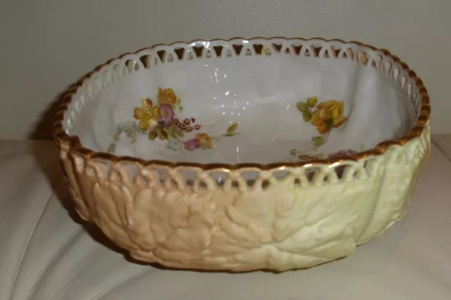 Royal Worcester Antique Bowl with Floral Decoration on the Inside