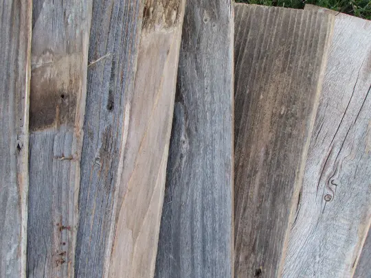 ON SALE - Reclaimed Old Fence Wood Boards - 10 Fence Boards - 12 Inch Lengths 3