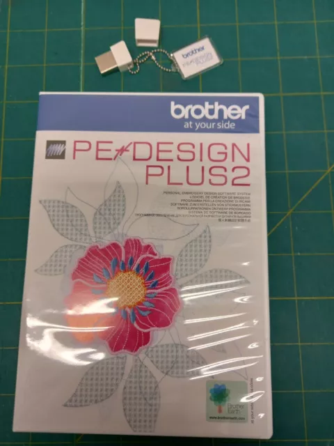 Used Brother PE-Design Plus 2 Embroidery Software includes Patterns