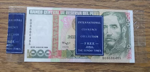 international currency collection  the Sunday times Peru