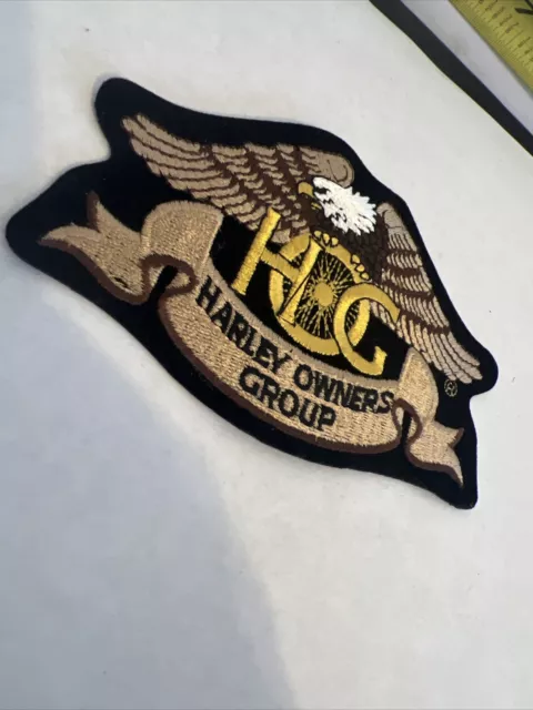 Eagle Gold 4 1/2" Patch ~ Harley Davidson Owners Group HOG H.O.G.