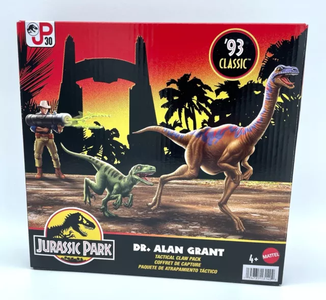 Jurassic Park🔸 ´93 Classic🔸 Dr. Alan Grant Tactical Claw Pack🔸 Mattel🔸 NEU