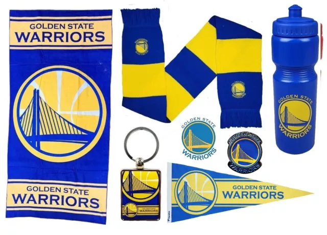 Golden State Warriors NBA Basketball Keyring Badge Scarf Towel Bottle Jersey