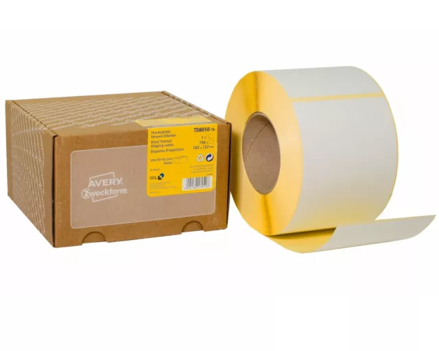 Avery 750x Termodirecto Etiquetas de Envío 102x152mm 76mm Rollo Versand-Labels