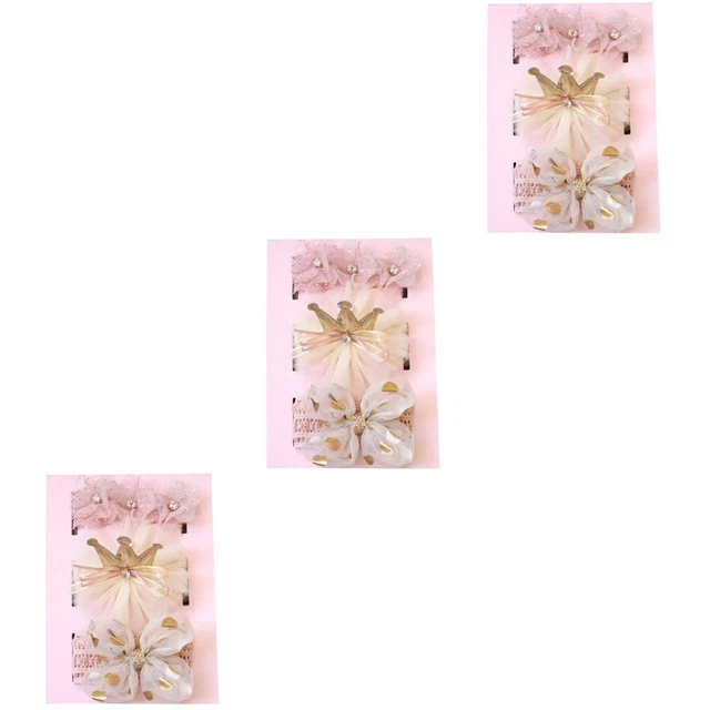 9 pz Banda per per bambini Bowknot Fascia Corona Corona Copricapo Capell