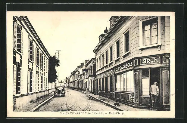 CPA Saint-André-de-l´Eure, Rue d´Ivry, vue de la rue