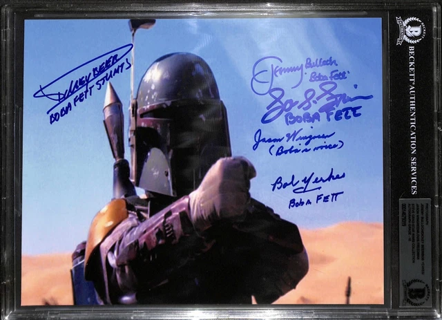 Boba Fett Star Wars ROTJ Signed by 5x Inc Bulloch 8x10 Photo Auto 10 BECKETT