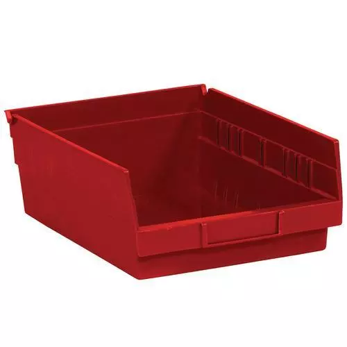 Myboxsupply 11 5/8 x 11 2.5/20.3x10.2cm Rouge Plastique Étagère Bin Boîtes, 8