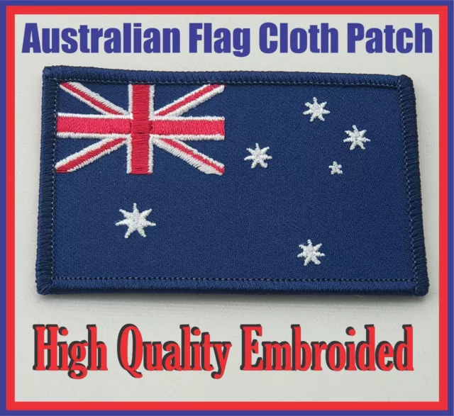 Australian Embroidered Souvenir Flag Applique Cloth Patch Sew On Badge