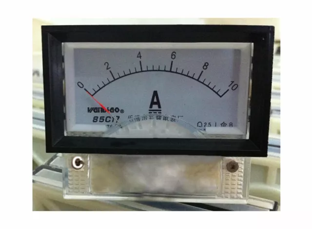 85C17 DC Current 0-10A pointeur rouge panneau analogique ampèremètre