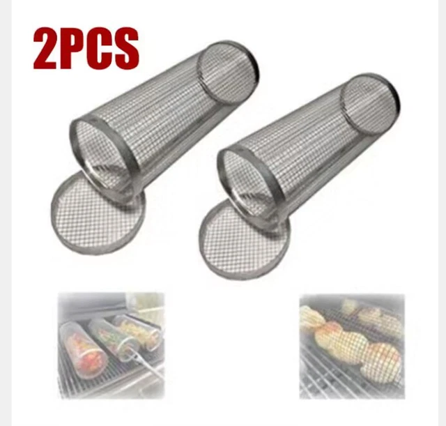 2X Grill halter Größte Grill korb Grill werkzeug BBQ Grill regal Edelstahl