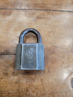 Vtg Antique Yale & Towne Brass Lock Padlock U.S.A. Logo Stamford CT No Key