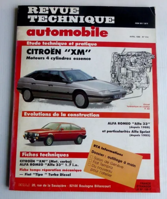 RTA Revue technique automobile CITROEN XM ESSENCE