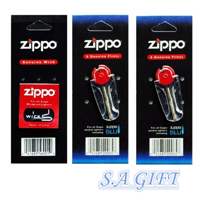 ZIPPO LIGHTER FLINT+WICK value Packs of 3 Value Pack (2x Flints and 1x