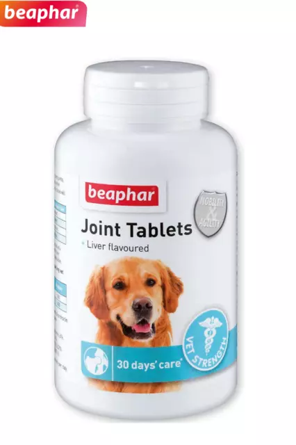 Beaphar Joint Aid Tablets For Dogs Vet Strength Mobility Liver Flavour 60 Tabs