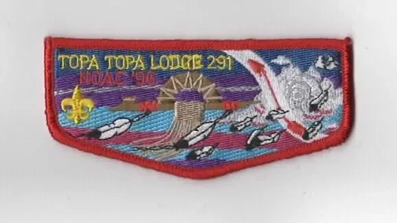 OA Topa Topa Lodge 291 96 NOAC Flap RED Bdr. Ventura County Council 57, CA [KY-2