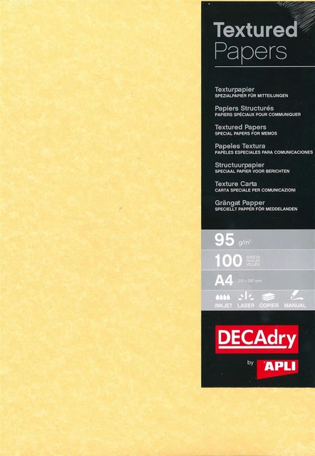 DECADRY PCL1600 CARTA Pergamenata A4 Oro 95 G/Mq Confezione da 100 EUR ...