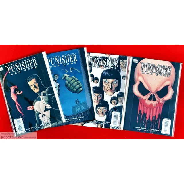 Punisher # 1 2 3 4 War Zone Frank Castle 4 Marvel Comic Book Issues (Lot 2149 US