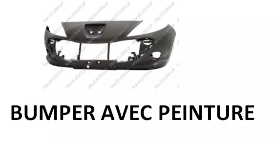 Paraurti Ant Anteriore Peugeot 206 Plus Con Fori Fendinebbia Ktv Noir