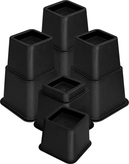 Utopia Bedding 8 Piece Premium Adjustable Furniture Risers (4 High and Black)