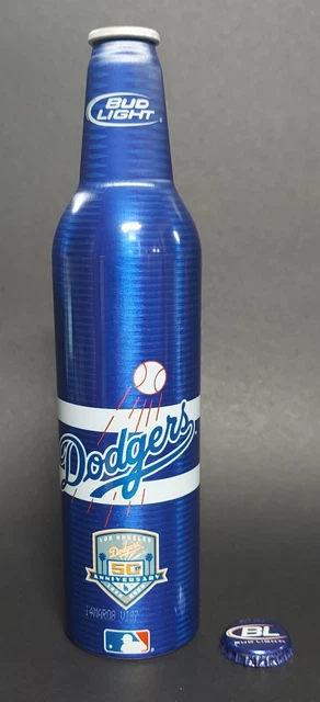 2008 Bud Light Aluminum Beer Bottle - LA Dodgers 50th Anniversary - A Beauty!