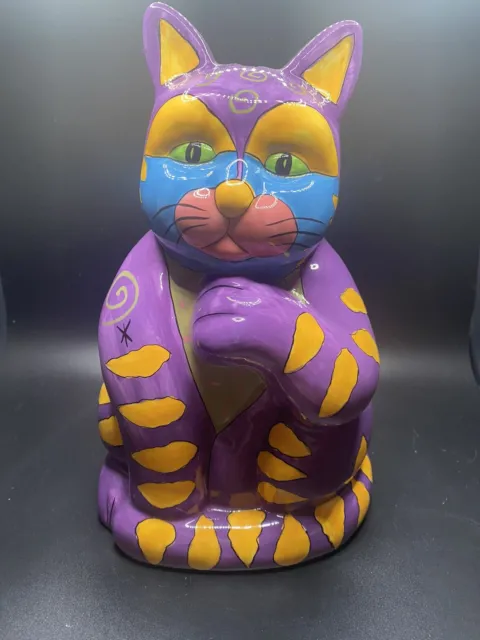 Milton And Louis Hand Painted Ceramic Cat Bank