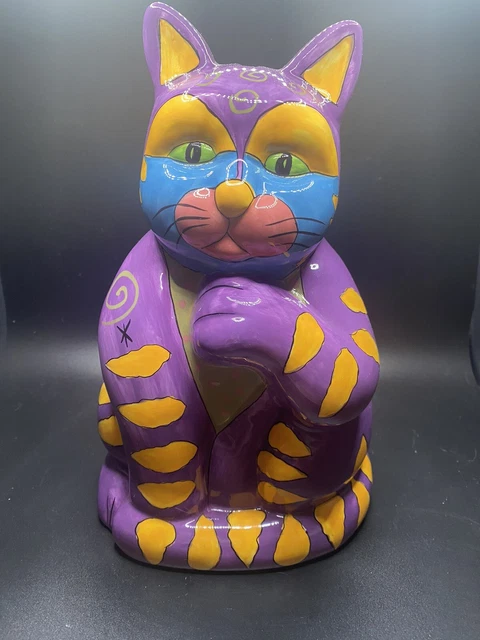 Milton And Louis Hand Painted Ceramic Cat Bank