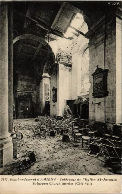 CPA AK Militaire - Bombardement d'Amiens - Interieur de l'Eglise (697248)