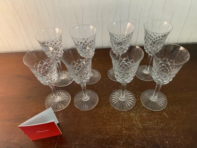 6 verres à vin blanc modèle Burgos en cristal de Baccarat (prix à la pièce)