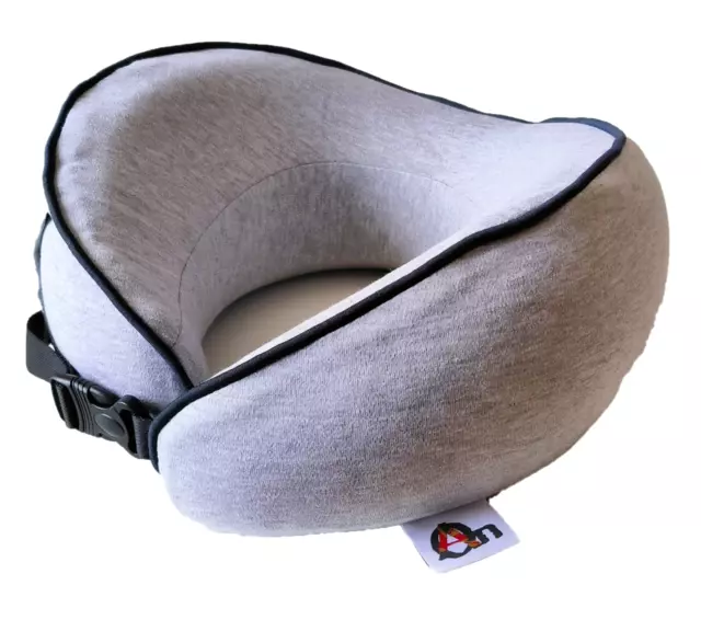 100% Cotton Memory Foam Travel Pillow | Travel Neck Support Cushion | Carry Bag