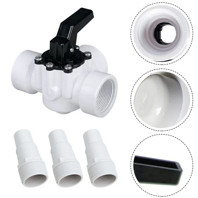 Valvola Di Ricambio A 3 Vie Per Piscina E Spa: 3,8 Cm (1.5") Per Pompa 4517, Con Connettori E Filettature - 2