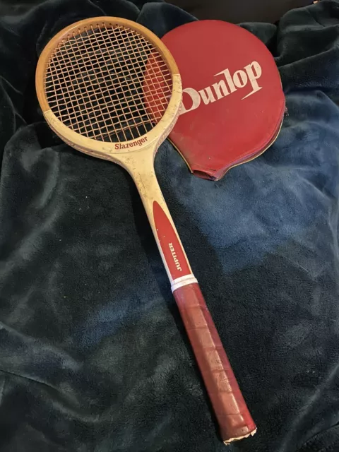 Vintage Slazenger Jupiter Tennis Racket With Dunlop Cover￼