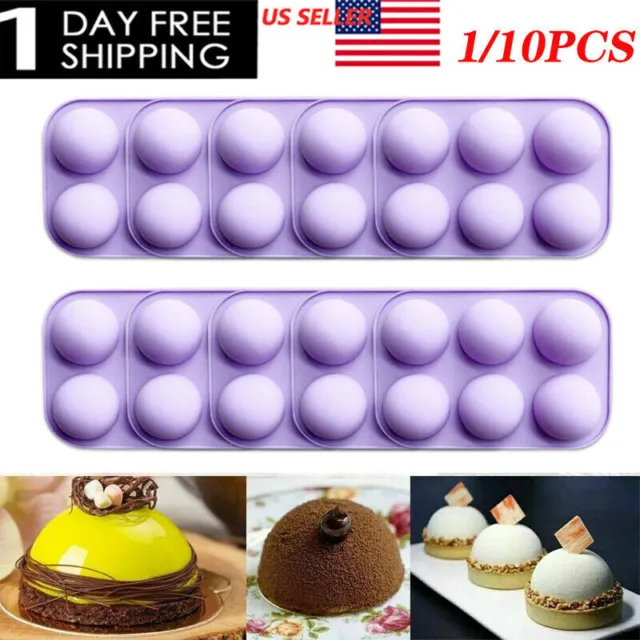 Silicone Cake Mold 6-Cavity DIY Hot Bombs Chocolate Candy Cookies Baking Mould