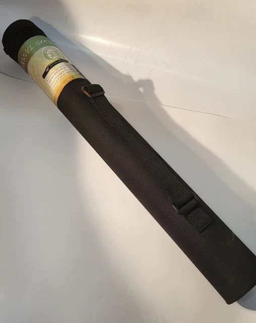 Fenwick Eagle Black Travel Series Fly Rod Tube Carry Strap Zippered Closure
