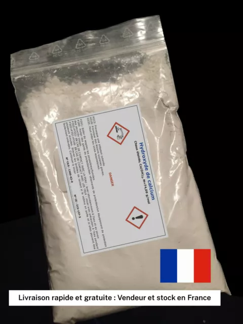 200g chaux éteinte qualité labo pr faire 20L d'eau de chaux pr liniment maison