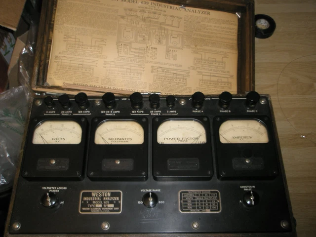 WESTON INDUSTRIAL ANALYZER Model 639 $24.99 - PicClick