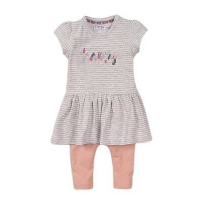 Dirkje 2 Piece Baby Girls Happy Dress & Leggings Outfit Set BNWT Age 3-18 Months