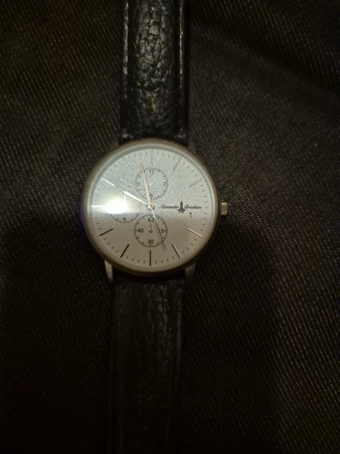 Montre Alexander Brixham Luxe - Boîtier Doré, Bracelet Marron - Occasion Avec Boîte