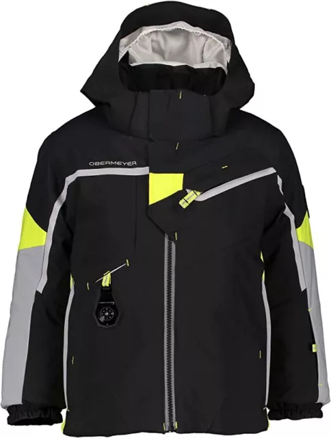 NWT Obermeyer Kids Boy's Formation Jacket Warm Winter Snow Ski Black Size 3