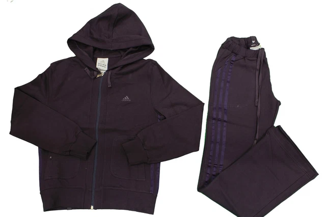 Completo tuta da ginnastica bambina viola con cappuccio junior sport casual moda